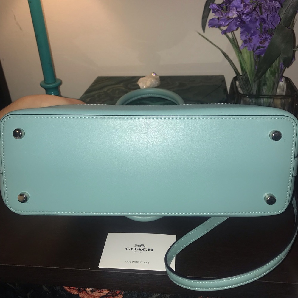 SOLD❣️Teal & Tan Sierra Coach Purse! NWT - Picture 4 of 7